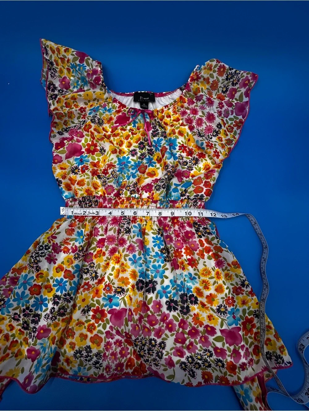 Bwear Multicolor Floral Flutter-Sleeve Dress